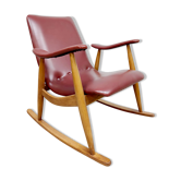 Vintage dutch design rocking chair Louis Van Teeffelen, Webe
