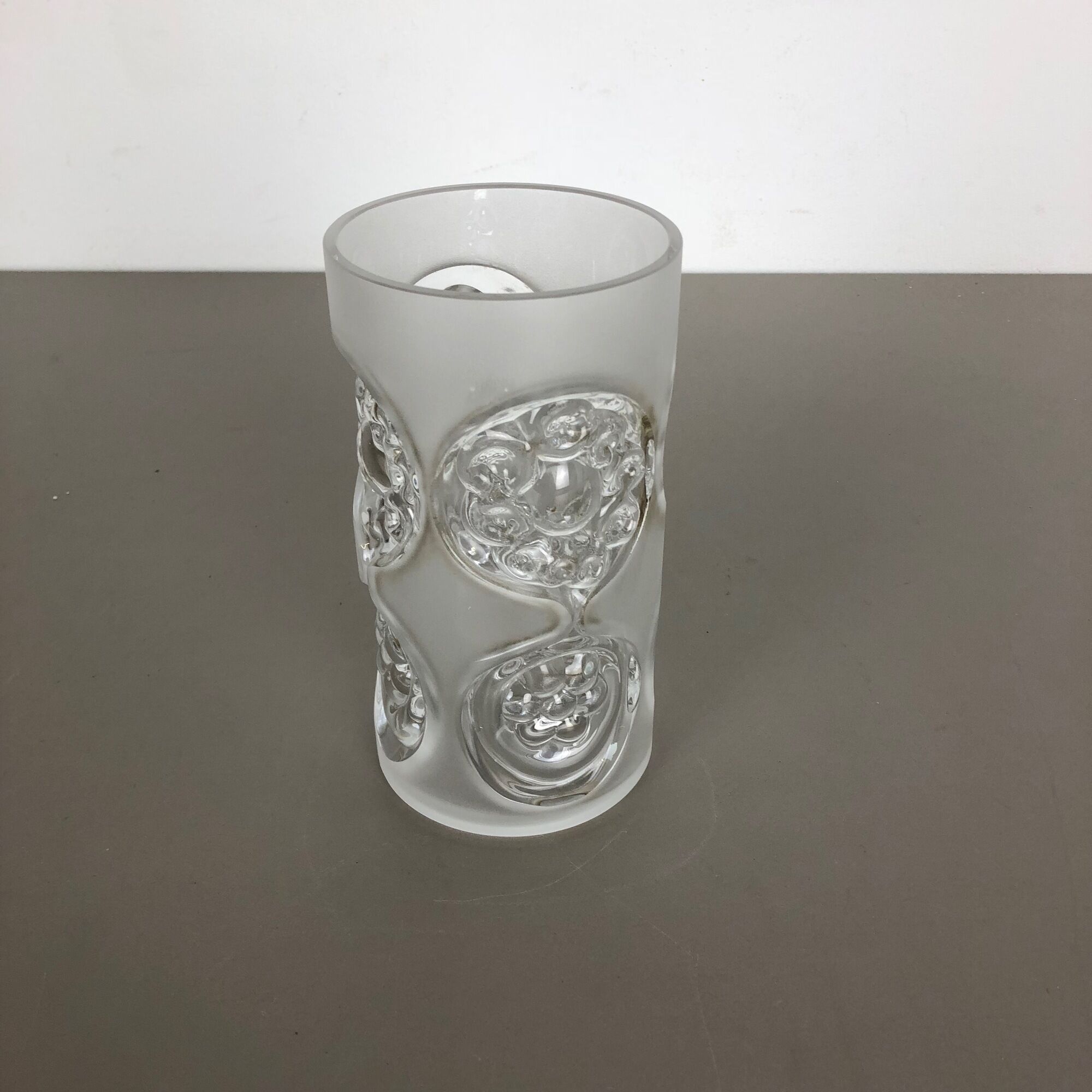 Hand blown "Brutalist" class vase by Peill and Putzler, Germany