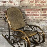 Rattan and cane rocking chair from the 1980s.