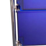 Mobil storage unit – 3 cobalt blue drawers – Kartell, 1993 (First edition)