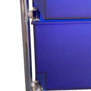 Mobil storage unit – 3 cobalt blue drawers – Kartell, 1993 (First edition)