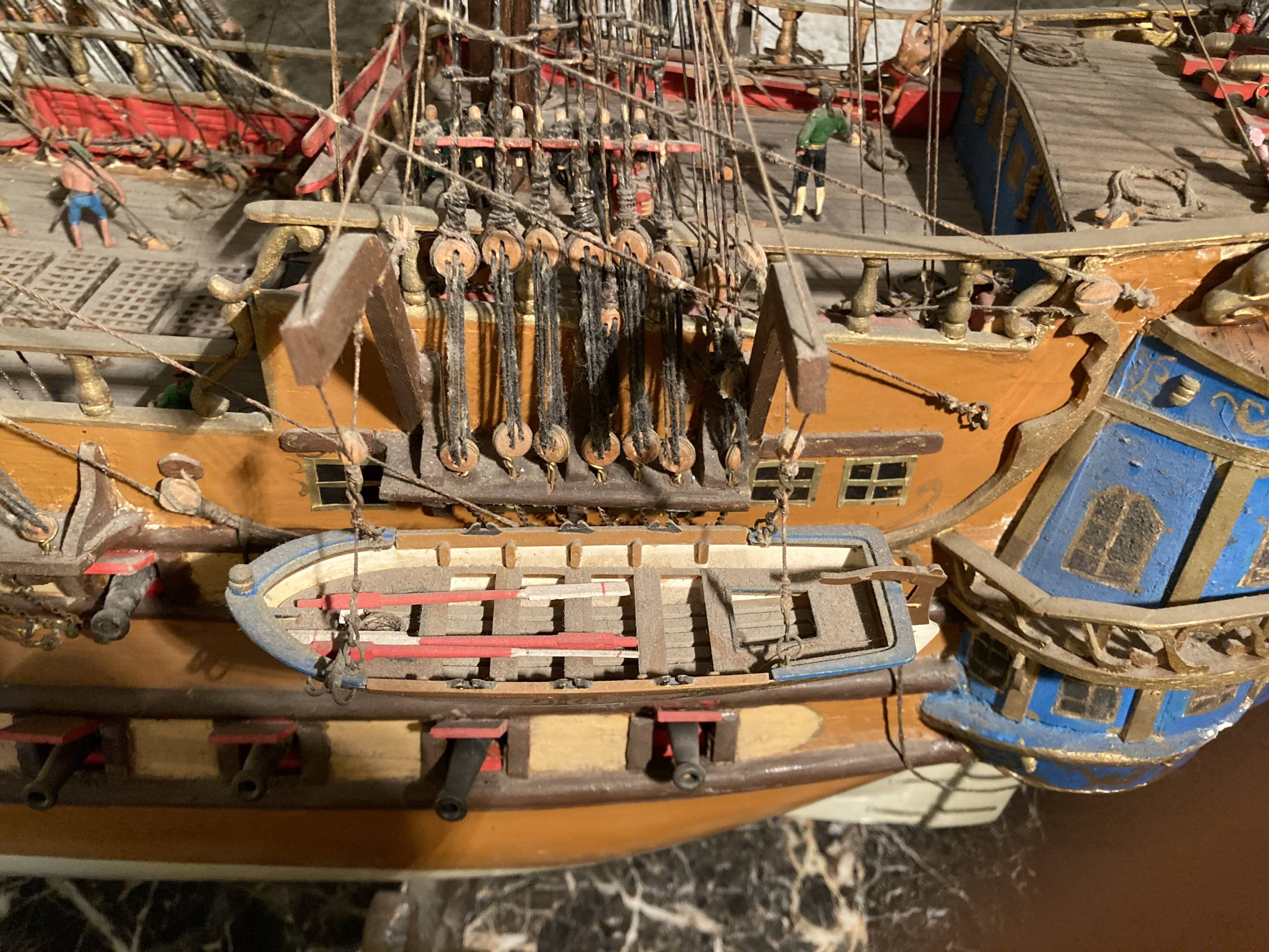Model of a Royal Navy ship