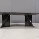 Table basse vintage en marbre noir, 1970