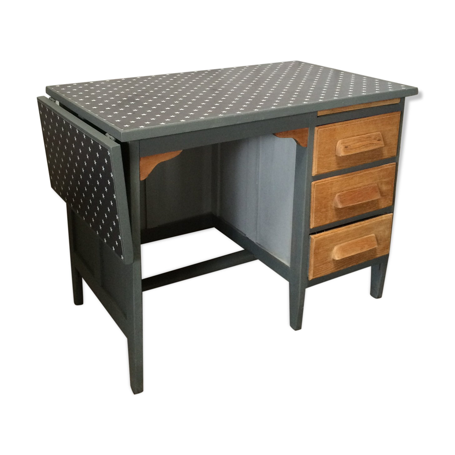 Office vintage size gray child & waxed canvas star