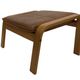 Vintage IKEA Poang Tan Leather Cantilever  Footstool Ottoman Design