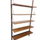 Teak shelving system, marked made in Denmark, 1960.