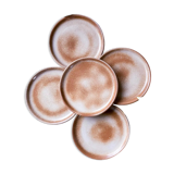 Serving small stoneware dessert plates
