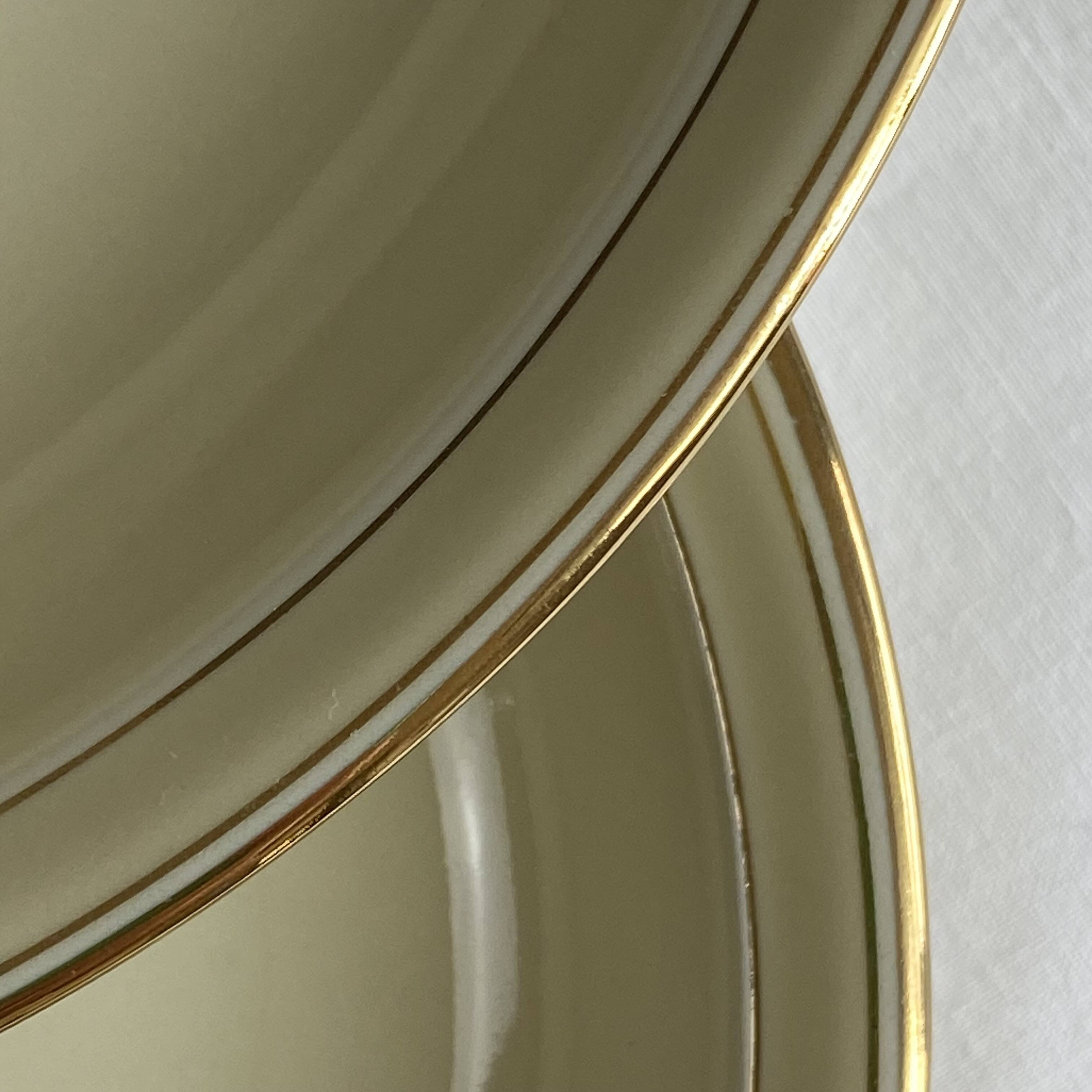 6 deep plates, antique porcelain from Limoges, old royal factory.