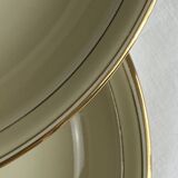 6 deep plates, antique porcelain from Limoges, old royal factory.