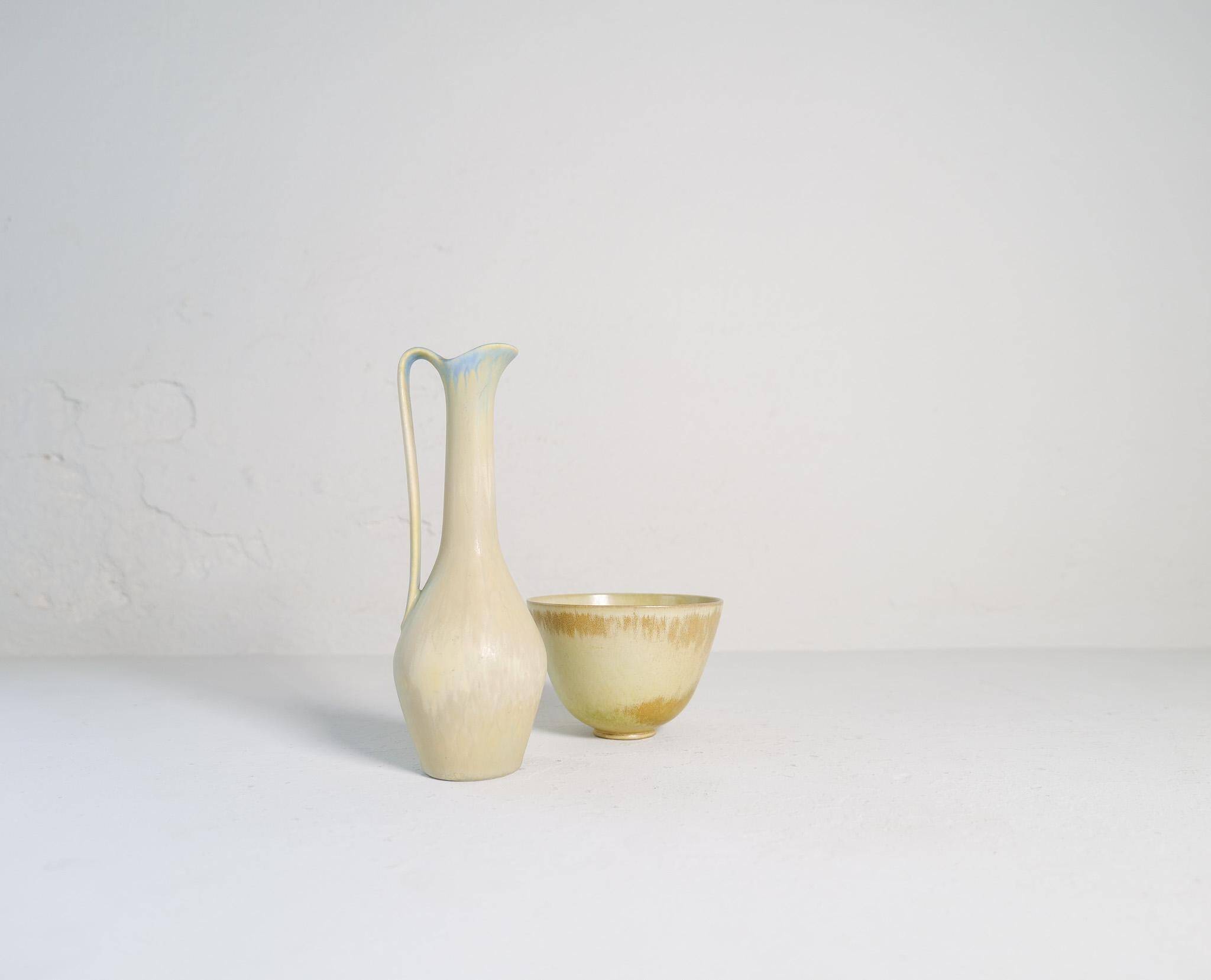 Collection of 2 ceramic vessels by Gunnar Nylund Rörstrand Sweden, 1950s