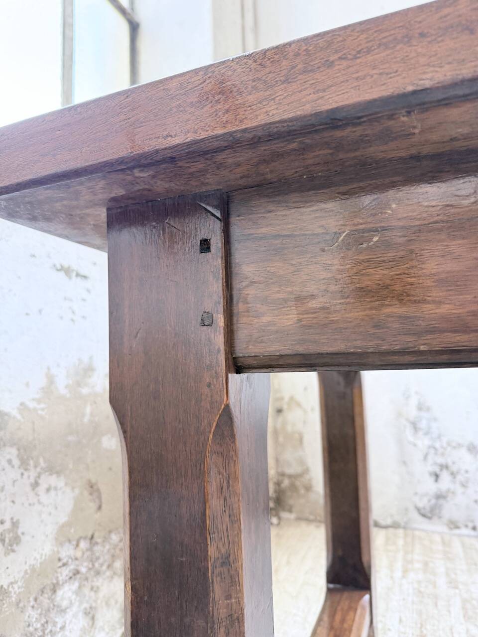 Table de ferme campagne noyer massif XL 250cm