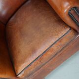 Vintage Dutch Cognac Colored Leather Club Chair, Set of 2