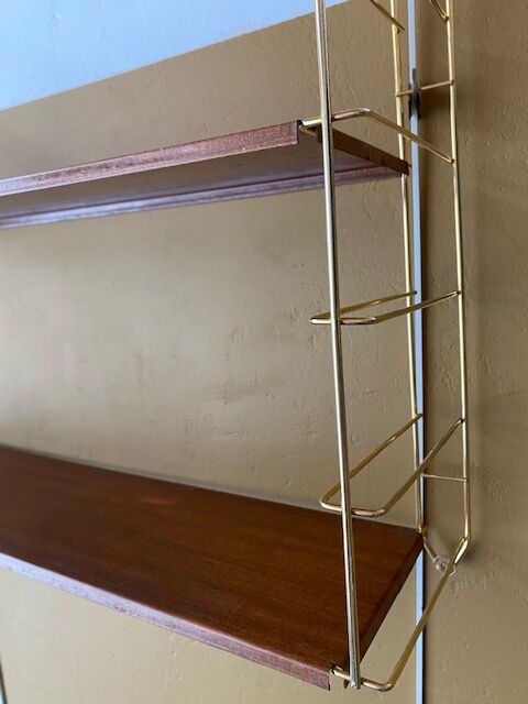 Vintage string style golden shelf
