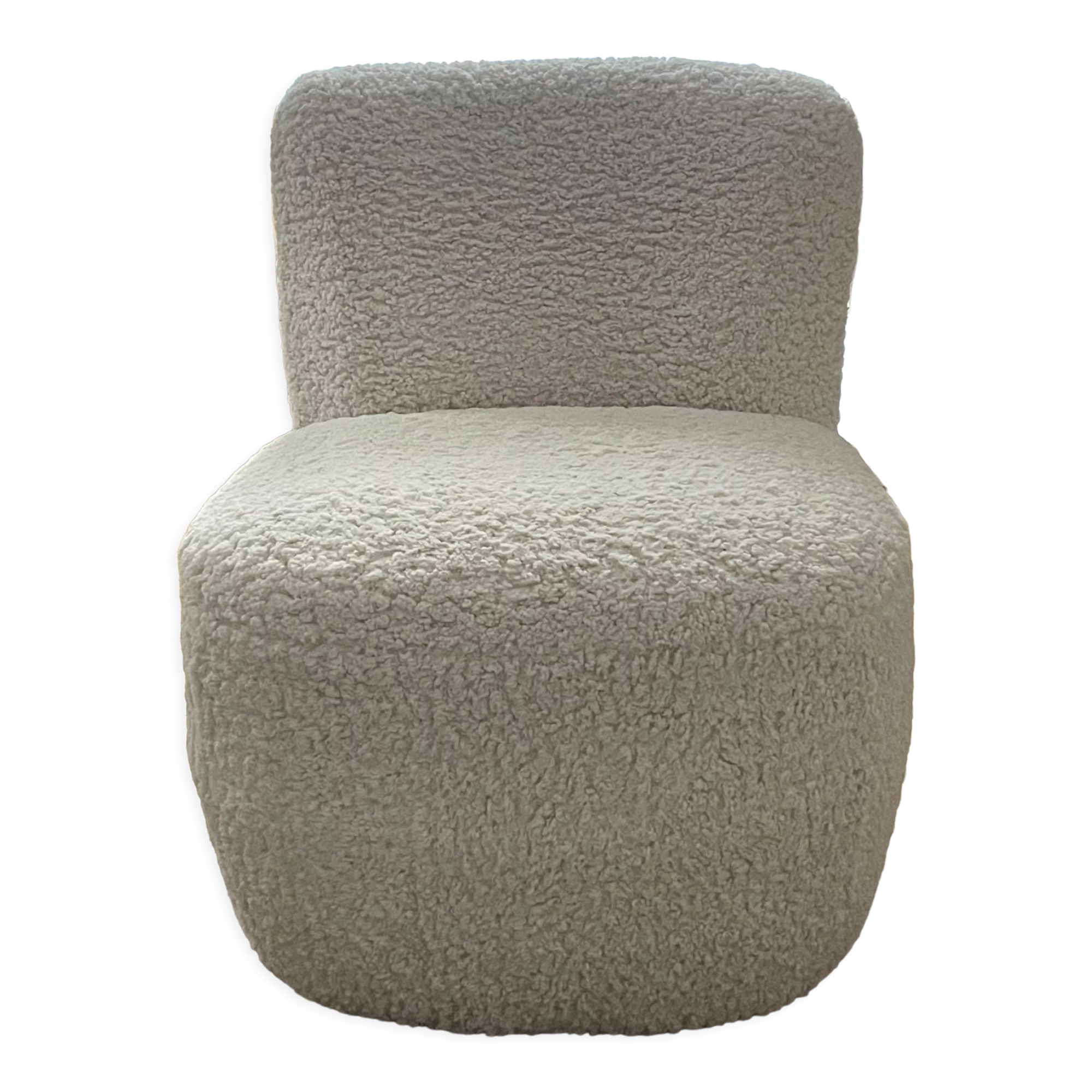 Armchair cuddly toy imitation ecru fur Eve