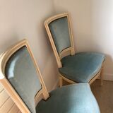 Suite of 4 velvet chairs