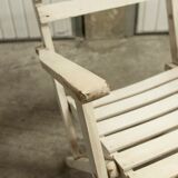 Garden furniture table and 4 armchairs 60's in its juice