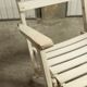 Garden furniture table and 4 armchairs 60's in its juice