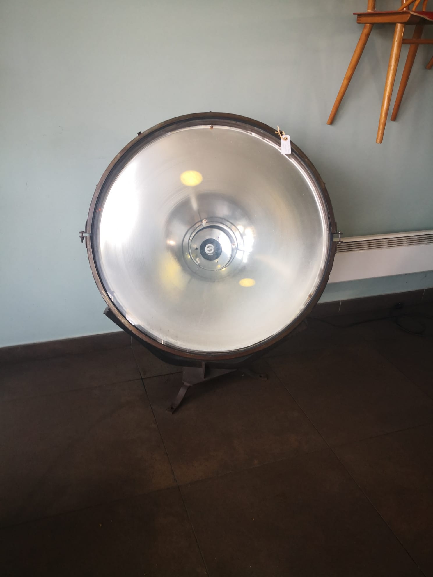 Vintage projector, football stadium, 50s, lighthouse