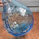 Vintage Italian aqua blue carafe "Fruit Juice", relief glass Casadis Milano