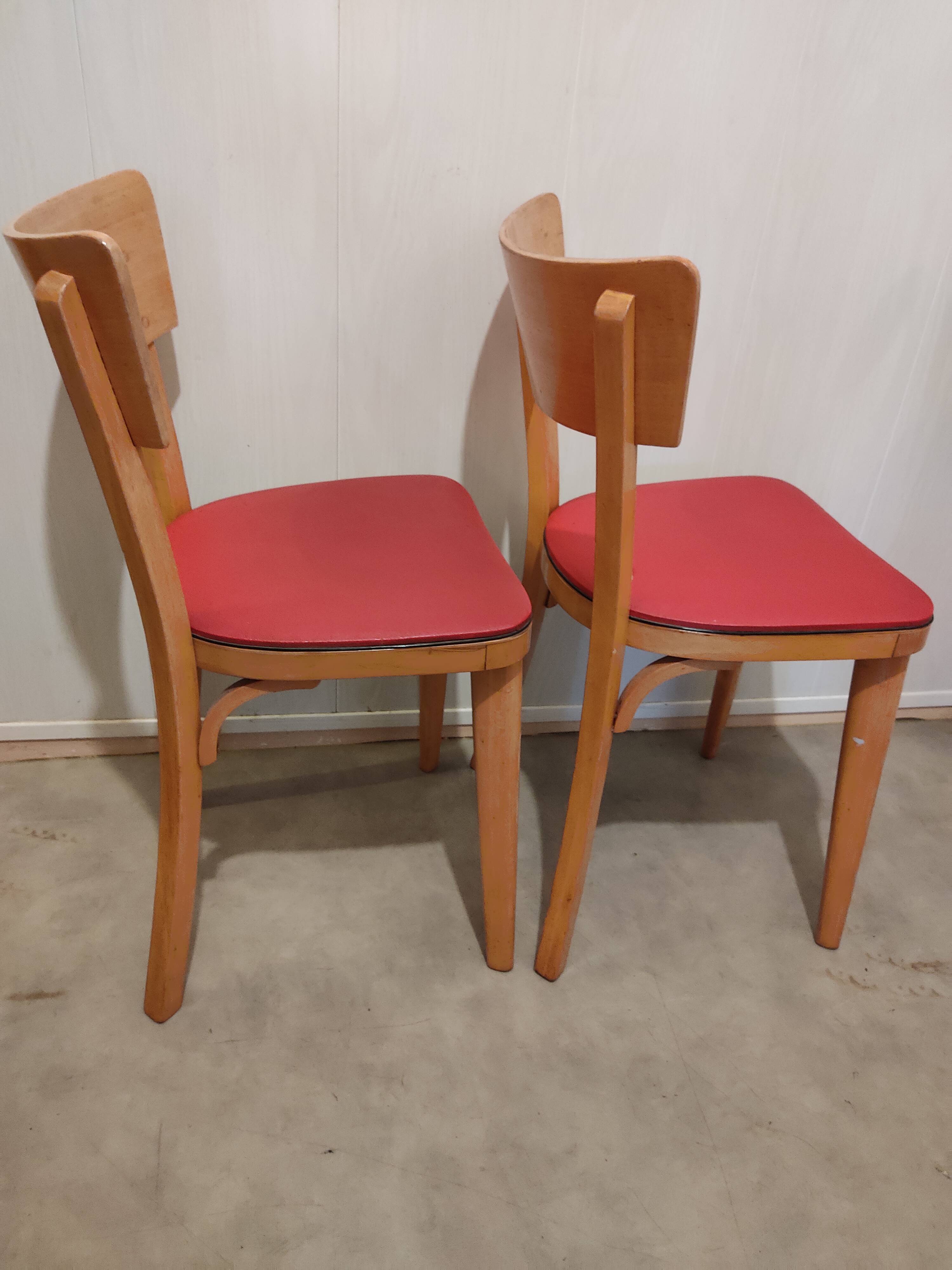 5 vintage bistro chairs