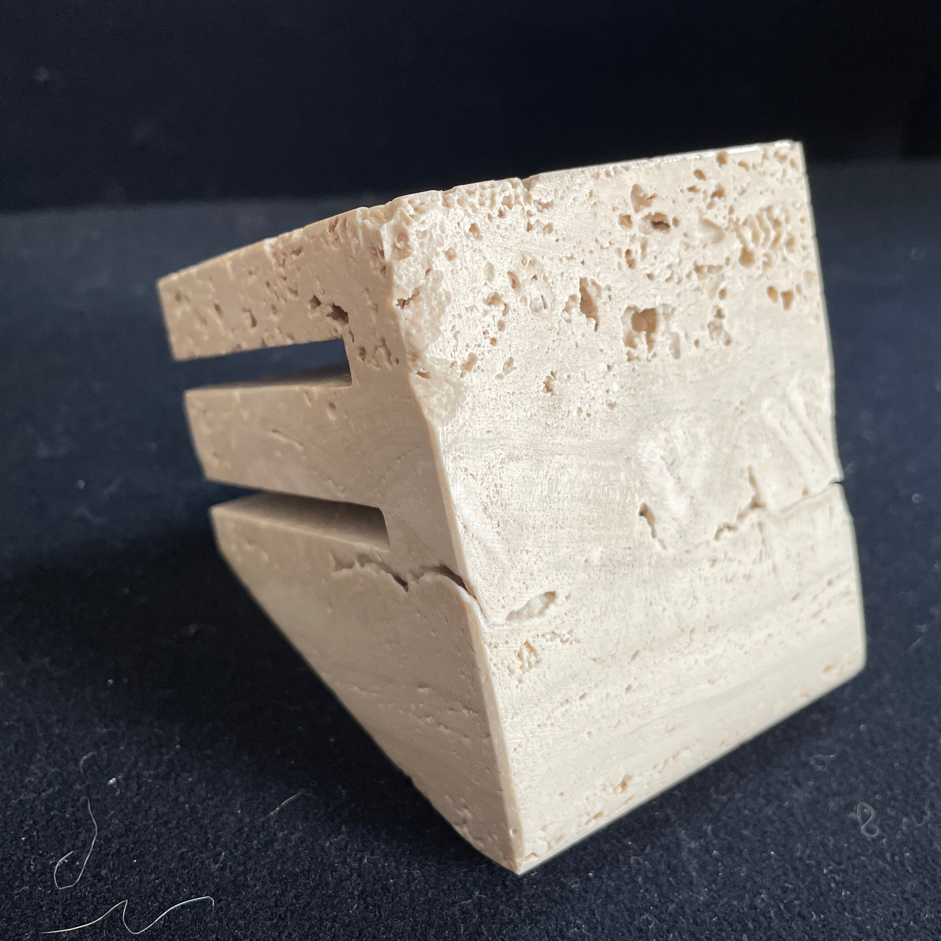 Fratelli Mannelli travertine paperweight design