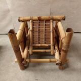 Cube bamboo armchair