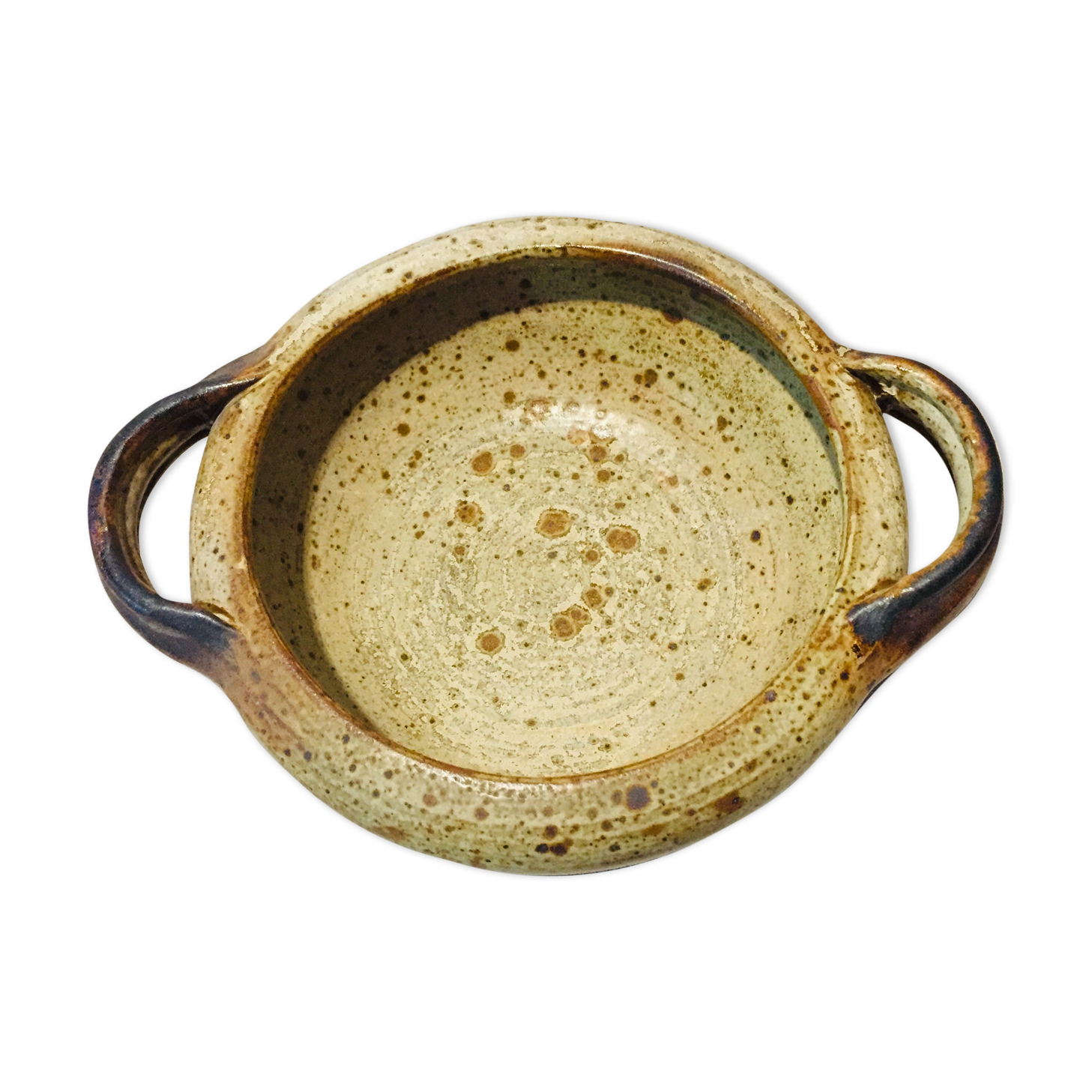 Brutalist sandstone hollow flat, handcrafted, vintage 70s