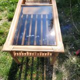 Table basse en bambou et rotin