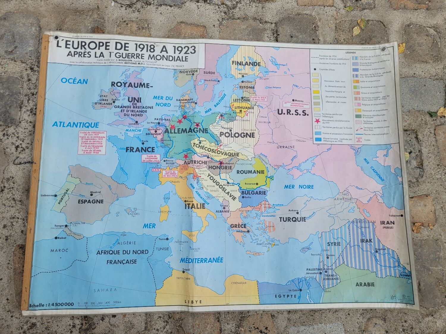 School map of Europe before/after the war
