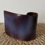 Atypical ceramic vase due to its shape signed F. Stocker (for Fred & Andrée Stocker)