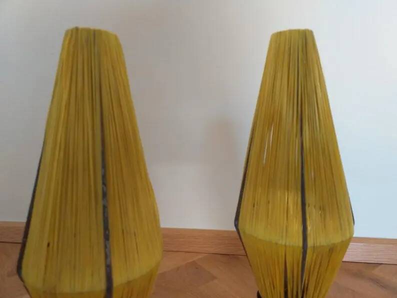Pair of Rare Midcentury Table Lamps Rocket, 1960s
