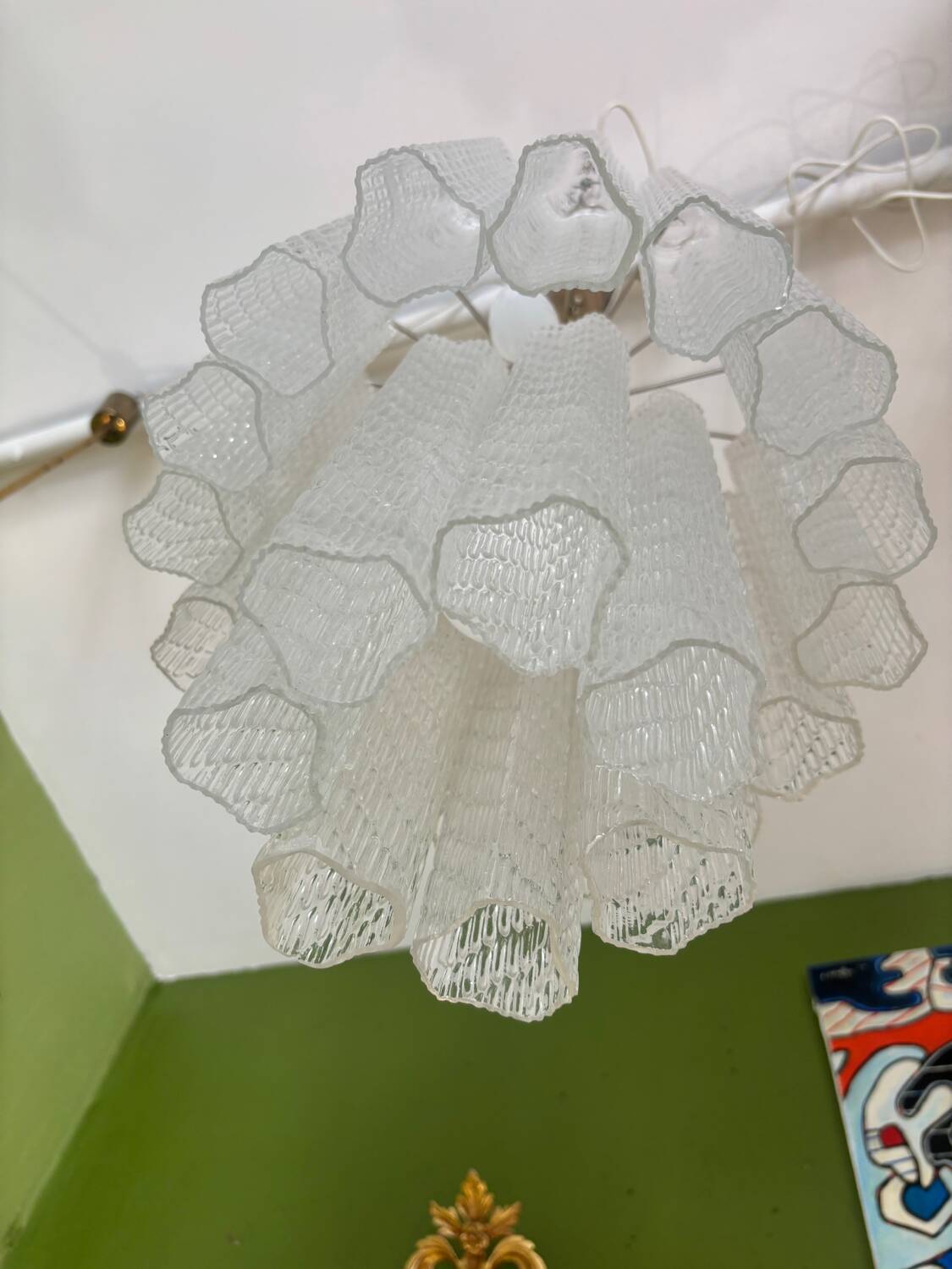 Murano lustre attributed to Toni Zuccheri – Venini – textured glass – year