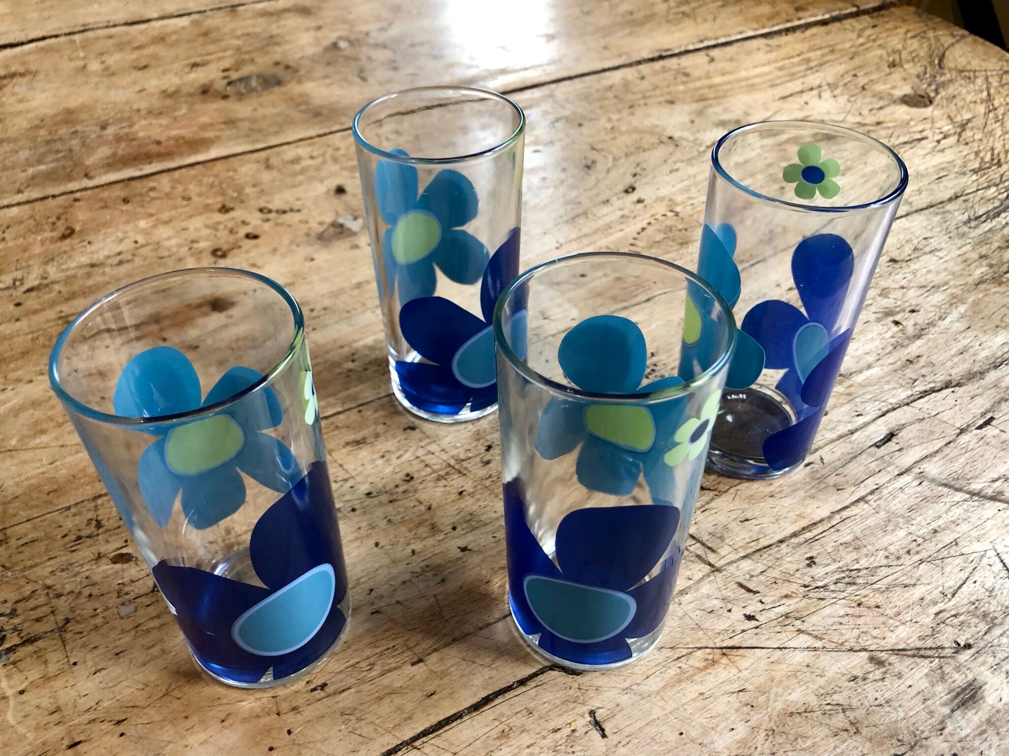 Orangeade glasses 70 ́s - Italian production