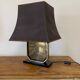 Pair of brass lamps