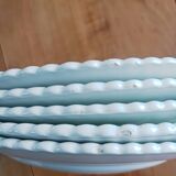 Set of 7 Badonviller flat plates, trellis decor