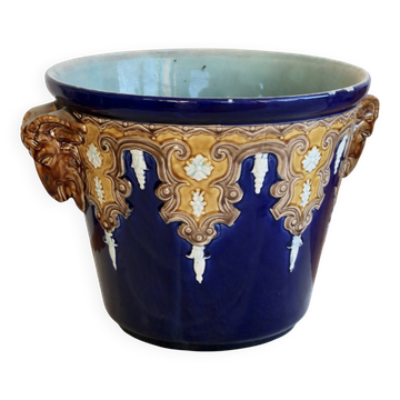 Antique cache-pot Gustave De Bruyn Fives-Lille - 19th century - Glazed ceramic