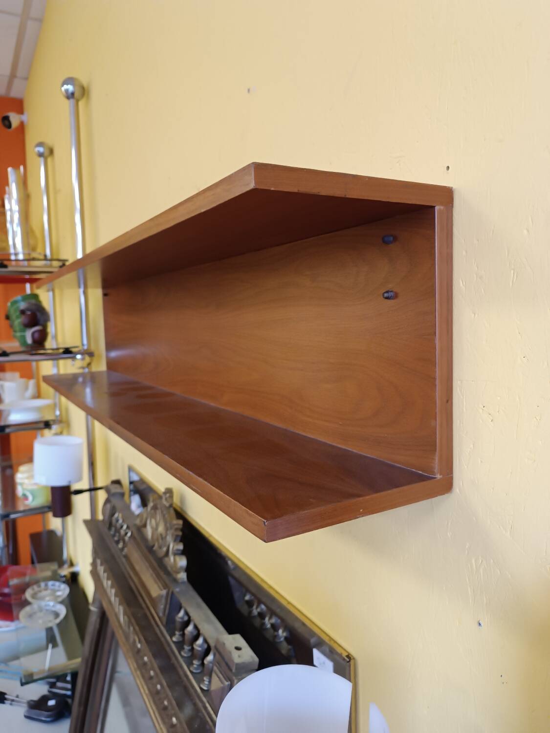 Scandinavian teak wall shelf 70's