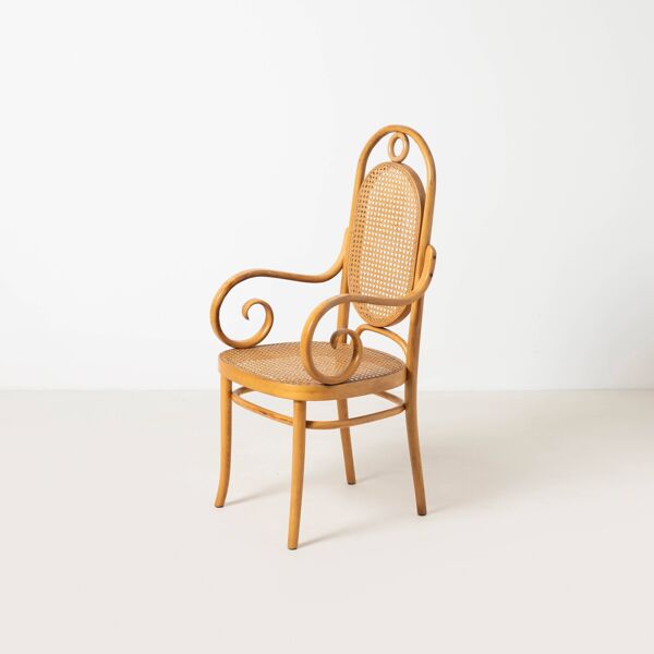 Ensemble de 6 chaises longues à bras No. 17 en bois cintré par Michael Thonet, Pologne