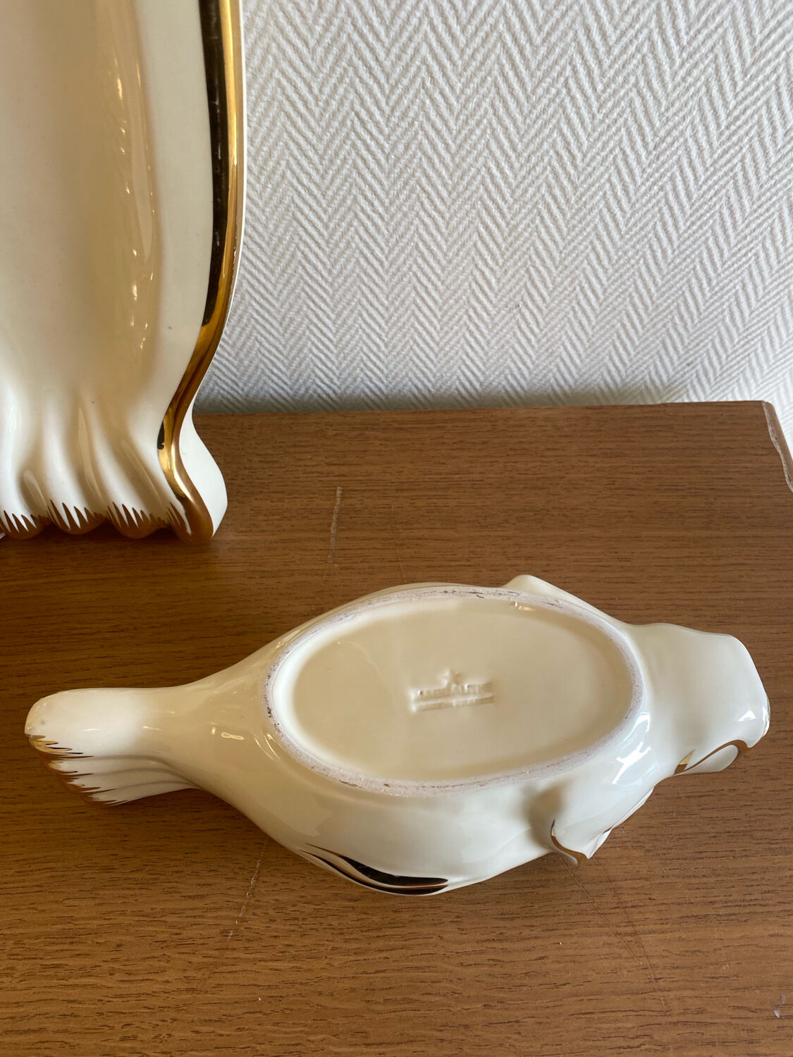 Antique Madgalithe fish set made in France