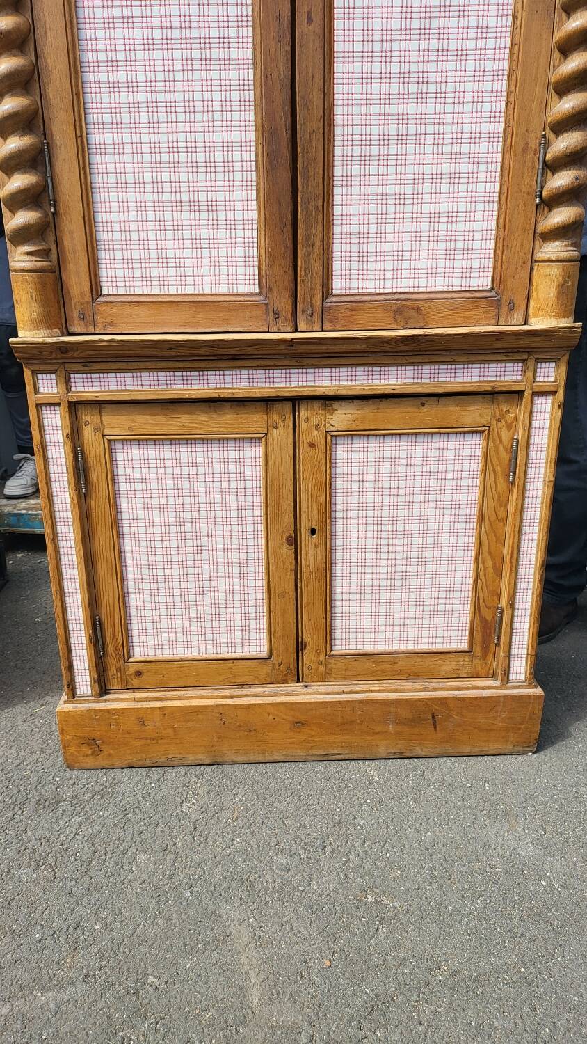Antique 2-piece dresser – Electrified – Louis-Philippe pediment – 250 cm