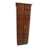 Antique oak apothecary cabinet with drawers