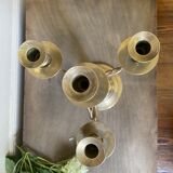 Pair of old brass candlesticks
