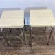 Pair of vintage stools, white formica and chrome