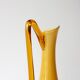 Vintage 1960s Portuguese Opaline Mustard Glass Jug