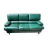 3-seater sofa green leather