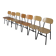 Set of 7 Vintage Industrial School Chairs / STOL Kamnik 1970s Yugoslavia