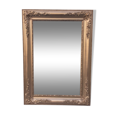 Miroir baroque bois stuc doré epoque xixème façon louis xv....