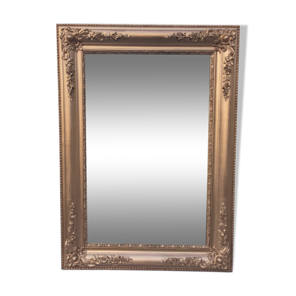 Miroir baroque bois stuc doré epoque xixème façon louis xv.... — Beyit