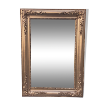 Miroir baroque bois stuc doré epoque xixème façon louis xv....