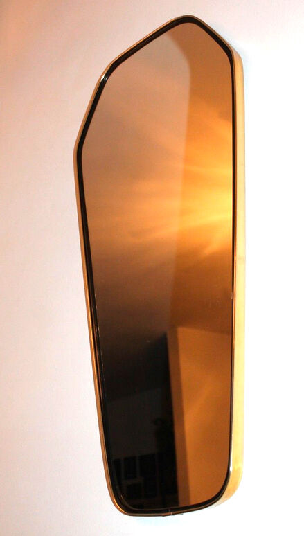 Asymmetrical vintage 50'60 ' free-form mirror, 33x73cm